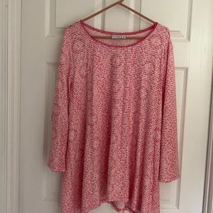 Pretty pink and white shirt